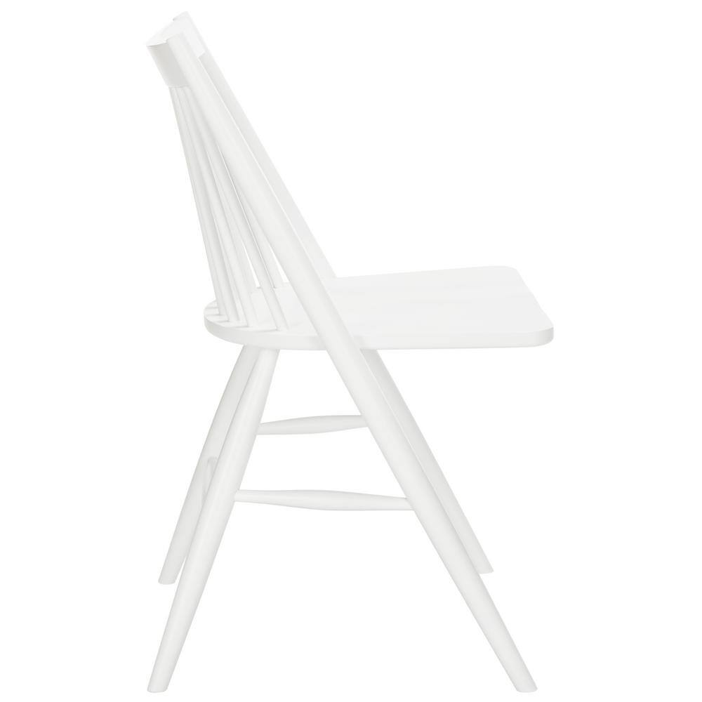 White High Back Spindle Wood Side Chair