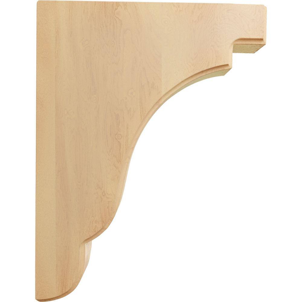Red Oak Hand-Carved Decorative Wood Corbel Bracket