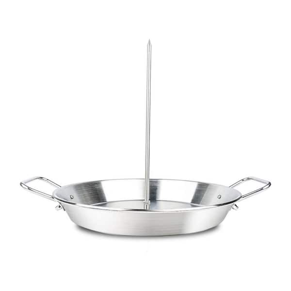 Vertical Skewer Stainless Steel BBQ Grilling Accessory Chicken Stand for Tacos Al Pastor Shawarma Gyros with Handles