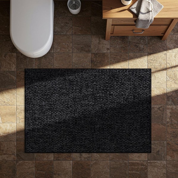 Terra Fiber Easy Jute Dark Grey 2 ft. x 3 ft. Solid Indoor Outdoor Area Rug