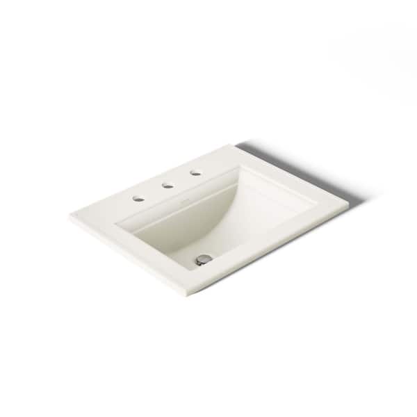 Memoirs 22.8 in. x 10 in. Drop-In Bathroom Sink in Biscuit Vitreous China