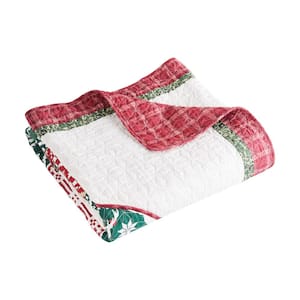 Ugly Sweater Red Holiday 50 in. x 60 in. Cotton Rich Throw Blanket