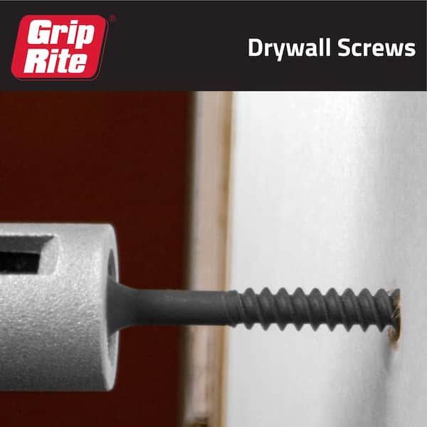 Grip-Rite Trockenbauschrauben #6 X 1-5/8 Zoll – Kreuzschlitz, Grobgewinde, Scharfe Spitze, 2,3 Kg Box