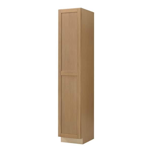 Avondale 18 in. W x 96 in. H x 24 in. D Ready To Assemble Plywood Shaker Utility Pantry Cabinet in White Oak