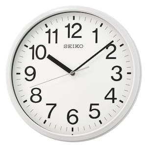 12 in. White Business Wall Clock
