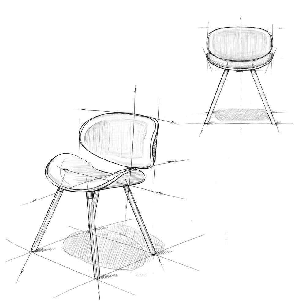Gray Linen Upholstered Mid-Century Modern Side Chair