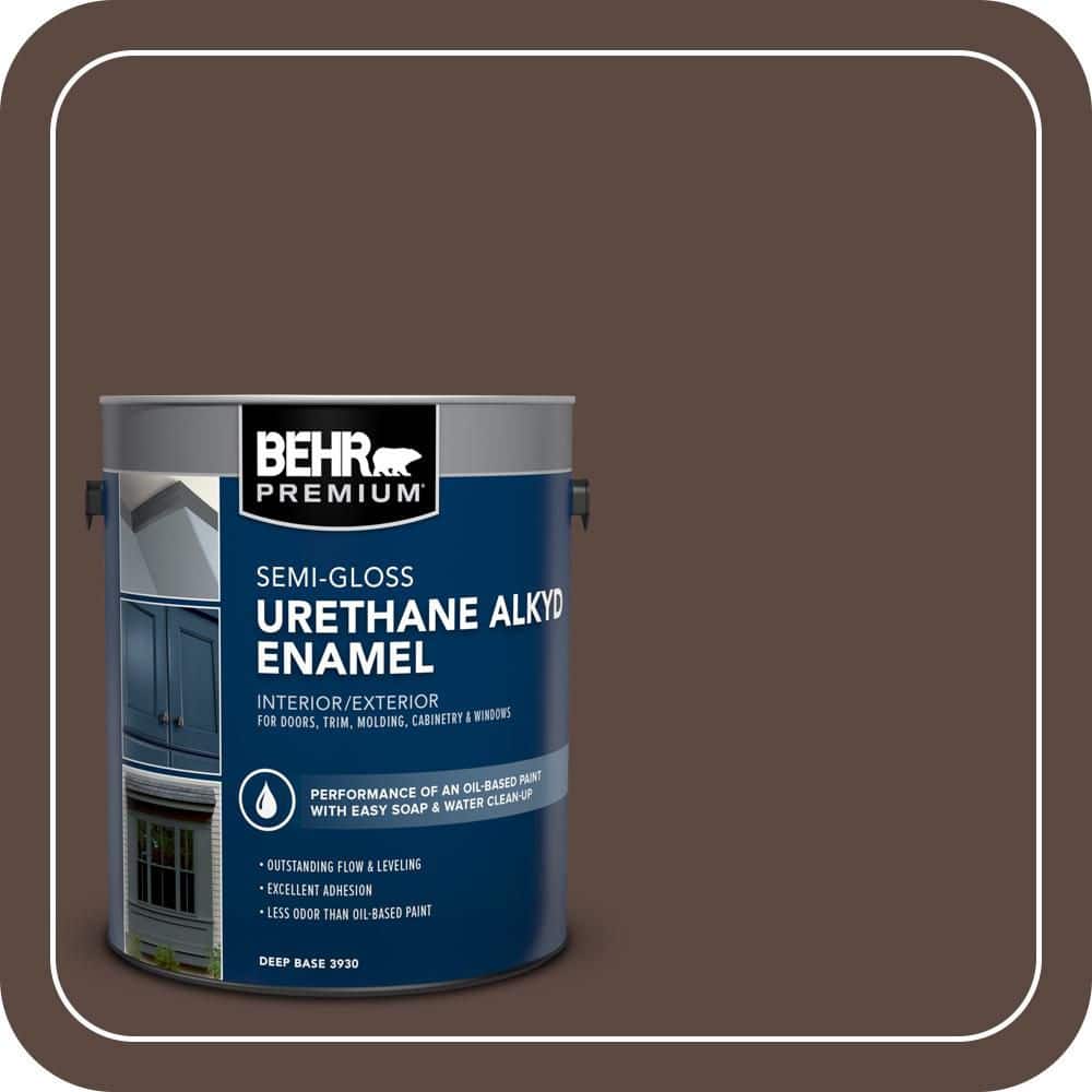 BEHR PREMIUM 1 gal. #AE-18 Nomad Brown Urethane Alkyd Semi-Gloss