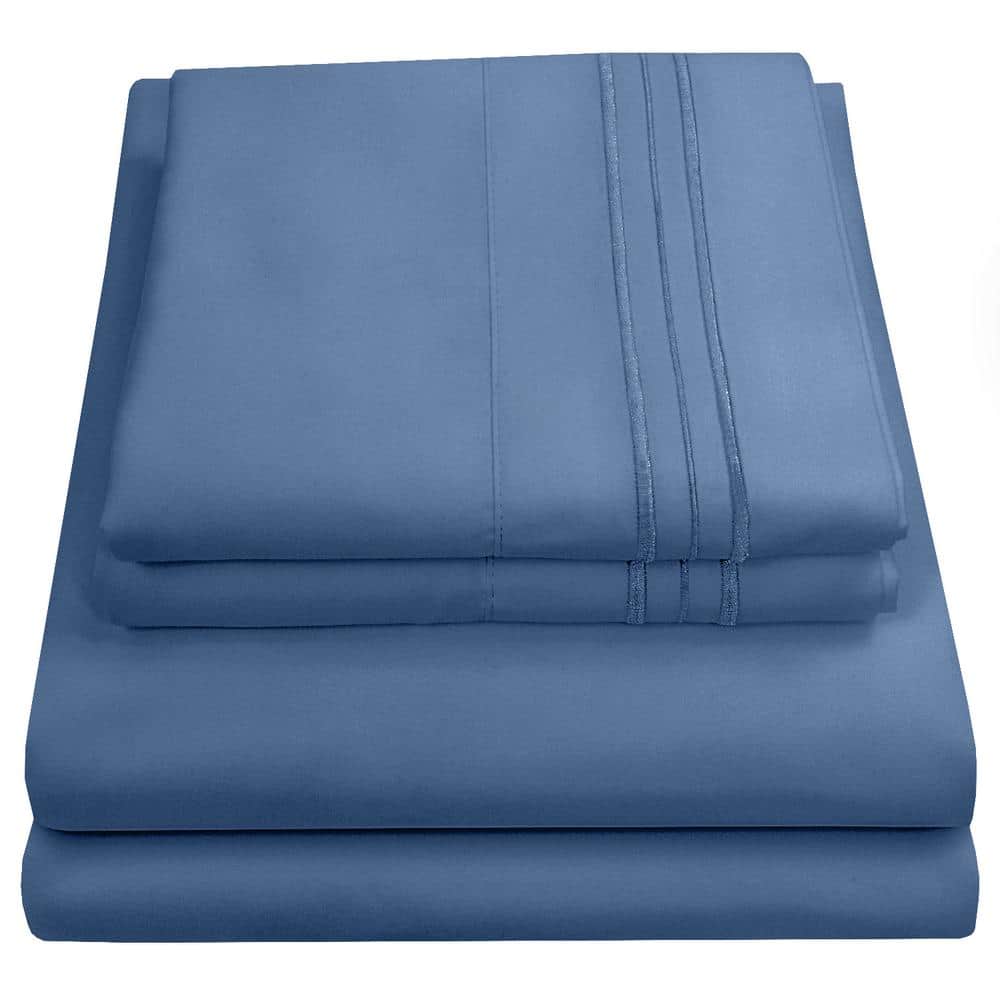 Full Size Denim Deep Pocket Microfiber Sheet Set