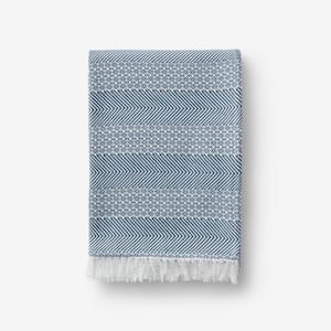 Threshold White Honeycomb Knotted Fringe Bath Towels