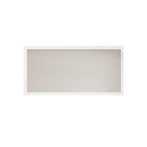 Eviva Sun 60 in. W x 30 in. H Framed Rectangular Bathroom Vanity Mirror in Gloss White