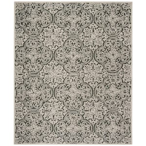 Trace Dark Gray/Light Gray 8 ft. x 10 ft. Floral Area Rug