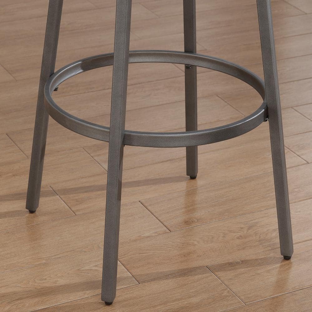 Slate Grey and Oak Industrial Swivel Counter Stool