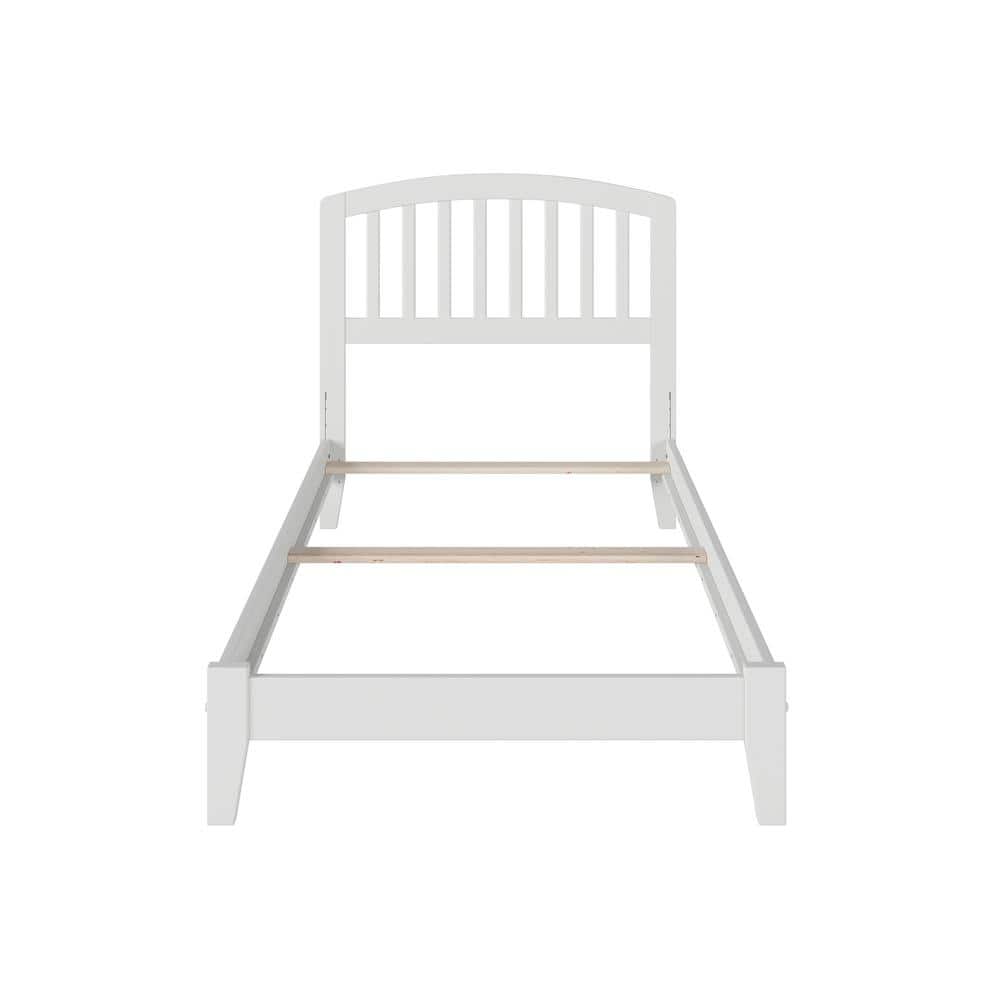 Richmond White Twin Wood Frame Bed with Headboard