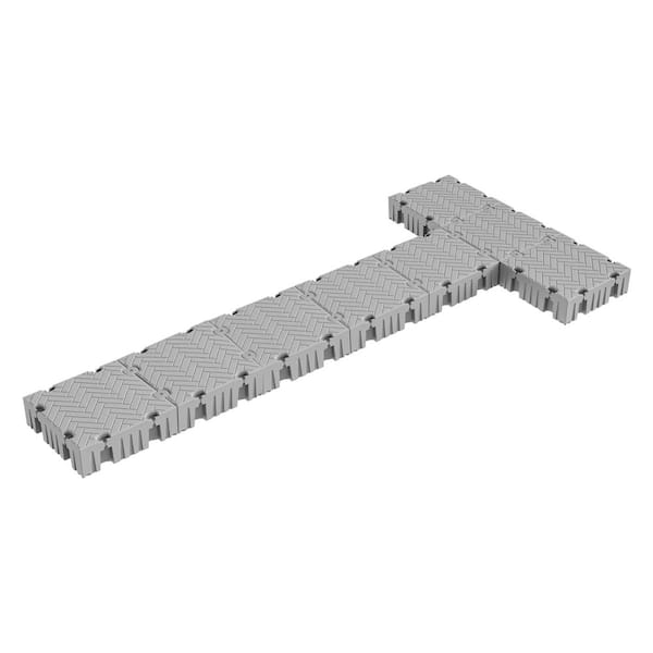 Tommy Docks Flexx 24 ft. T-Shaped Floating Dock Package, Modular Floating Dock/Swim Platform, Floating Boat Dock for Lakes
