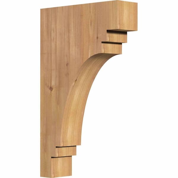 Ekena Millwork 3-1/2 in. x 12 in. x 20 in. Western Red Cedar Pescadero Smooth Corbel