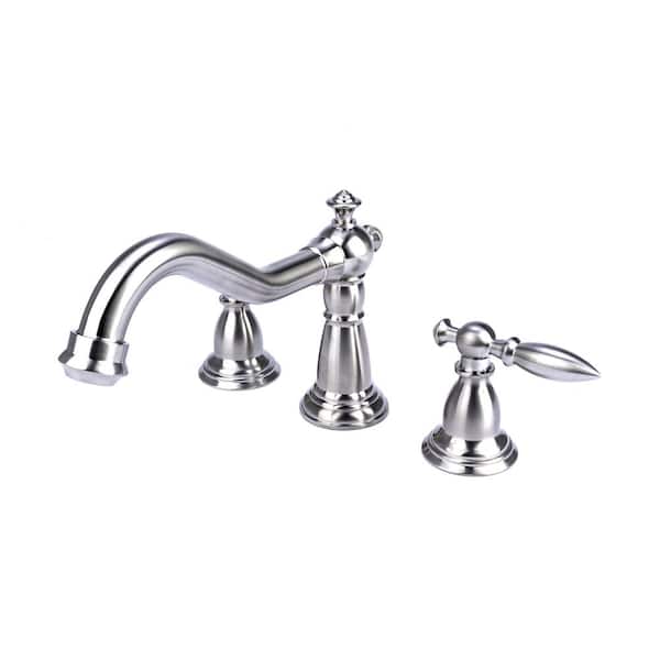 Fontaine Traditional 8 in. Widespread 2-Handle Bathroom Faucet in Brushed Nickel