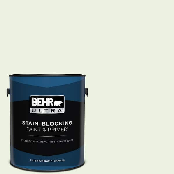 BEHR ULTRA 1 gal. #P380-1 Magic Mint Satin Enamel Exterior Paint & Primer