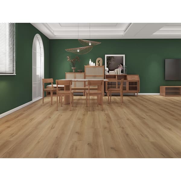 Woo-dy Ridgeside Oak 20 MIL x 9 in. W x 60 in. L Click Lock Waterproof WPC Vinyl Plank Flooring (18.70 sq. ft. /case)