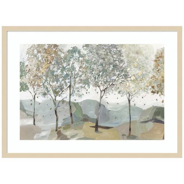 Amanti Art "Breezy Landscape Trees I" by Allison Pearce 1-Piece Wood Framed Giclee Nature Art Print 24 in. x 33 in.