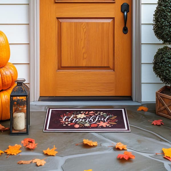 Thankful for Fall 18 in. x 30 in. Harvest Supreme Entry Doormat
