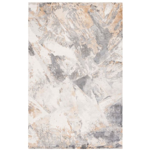 Mirage 6 ft. x 9 ft. Gray/Ivory Contemporary Abstract Area Rug