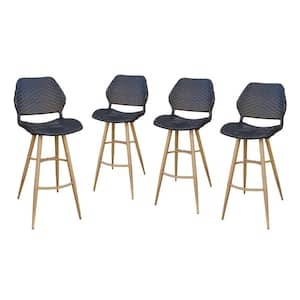 Laryn Faux Rattan Outdoor Bar Stool (2-Pack)