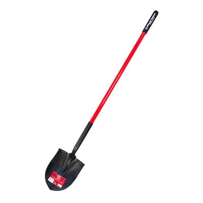 14-Gauge Round Point Shovel with Fiberglass Long Handle