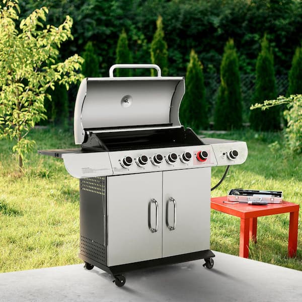 Royal Gourmet 6-Burner BBQ Liquid Propane Gas Grill with Sear and