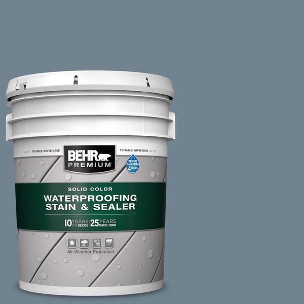 BEHR PREMIUM 5 gal. N4805 Adirondack Blue Solid Color Waterproofing