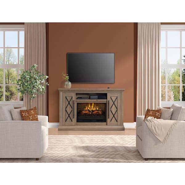 Whalen 58 inch Fireplace Freestanding Console-Medium & Light Camel