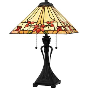 Yosemite 24.5 in. Matte Black Tiffany Table Lamp