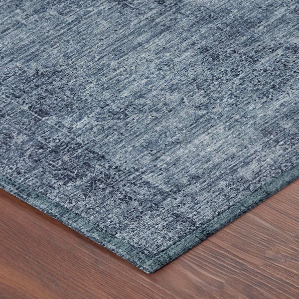 Chantille Machine Washable Indoor/Outdoor Abstract ACN2726 Denim 8 ft. x 10 ft. Area Rug