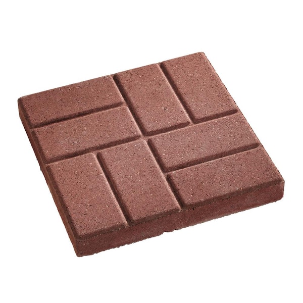 Paper Sample Only: 16 in. x 16 in. Brickface Square Concrete Step Stone Sample Board (1-Piece)
