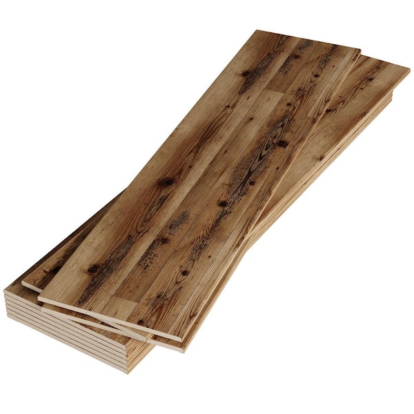 Dundee Deco Falkirk Stirling 1/4 in. x 2-1/8 ft. x 3/5 ft. Sound Absorbing Brown Wood MDF Decorative Wall Paneling 1-Pack