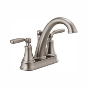 Woodhurst 4 in. Centerset 2-Handle Bathroom Faucet in Stainless