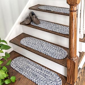 Rug Depot 14 Looped Carpet Stair Treads 28" x 9" Staircase Rugs Slate Grey Nylon 