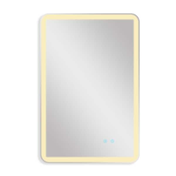 Unbranded 24 in. W x 36 in. H Rectangular Frameless Wall Bathroom Vanity Mirror in Natural