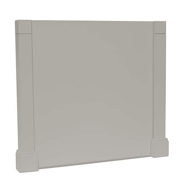 3x34.5x37.5 in. Decorative Island End Panel in Dove Gray