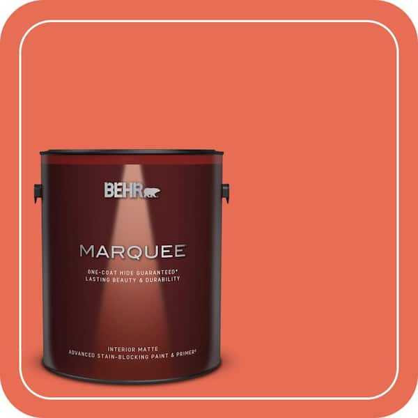 BEHR MARQUEE 1 gal. #190B-6 Wet Coral Matte Interior Paint & Primer