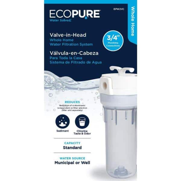 EcoPure EPW2VC Universal Standard Capacity Whole House Water Filter orders Housing