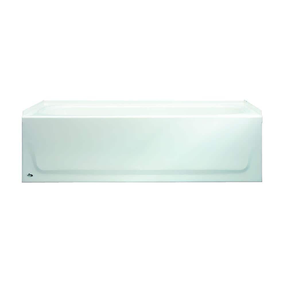 Aloha AFR 60 in. Left Drain Raised Outlet Rectangular Alcove Soaking Bathtu
