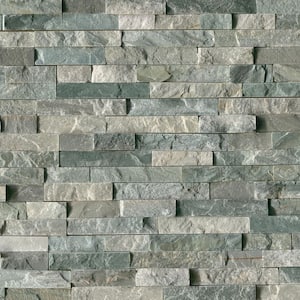 Sierra Blue Ledger Panel 9 in. x 24 in. Splitface Quartzite Wall Tile (4.5 sq. ft./Case)