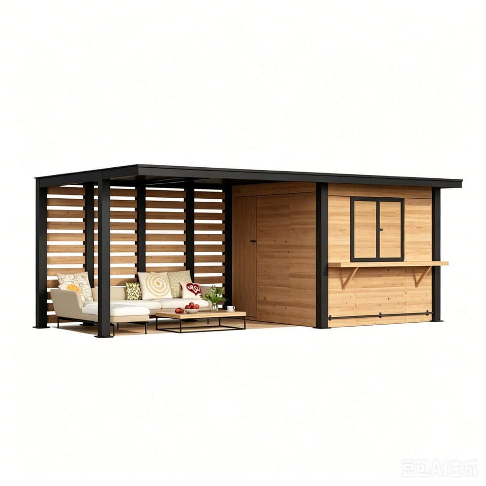 12 ft. x 24 ft. Cedar Wood Lounge Backyard Entertainment Cabana and Bar price history on PriceWatchPro