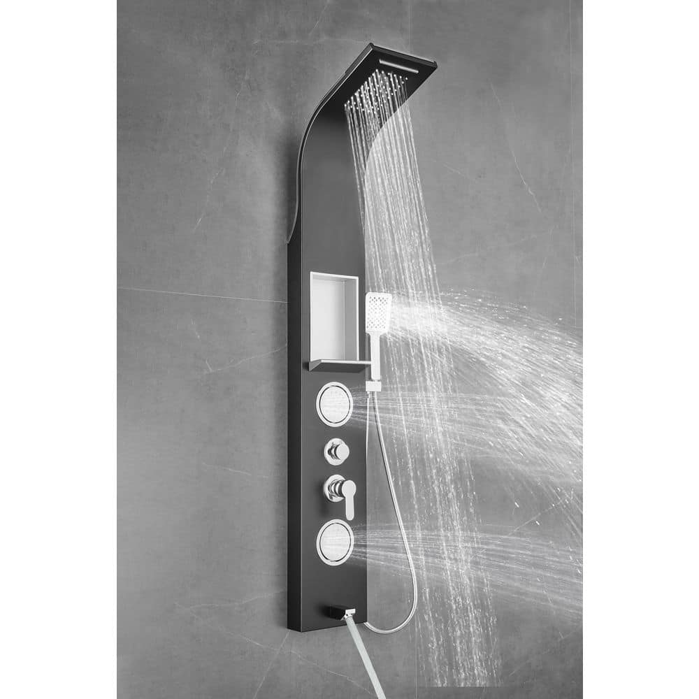 AKDY 59 in. 2-Jet Multifunction Shower System with Rainfall Shower