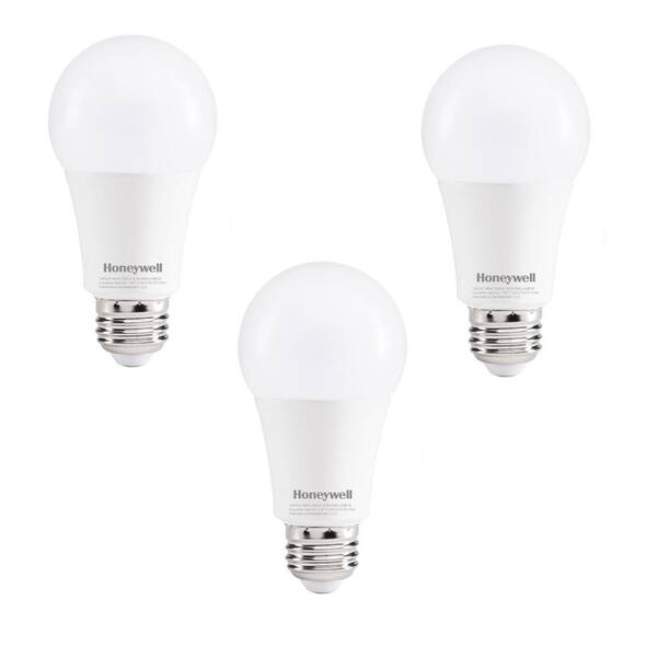 Honeywell 60W Equivalent Warm White A19 Dimmable Led Light Bulb (3-Pack)