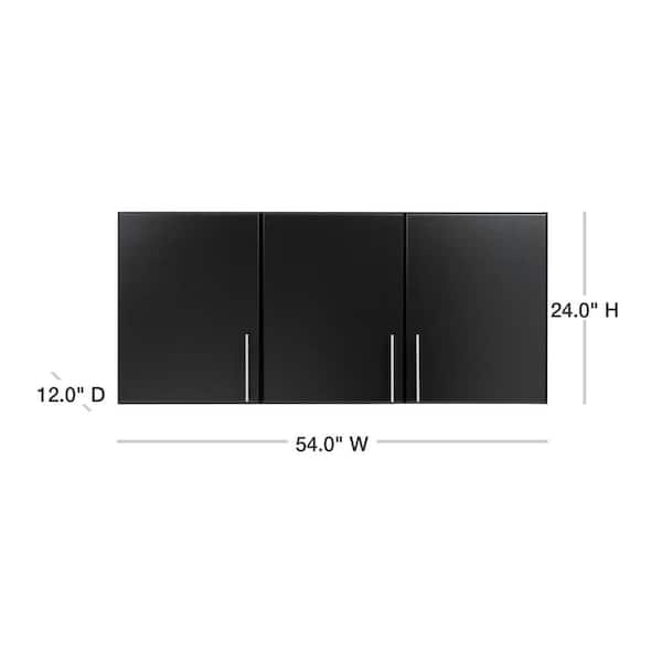 Prepac Elite 54-in W x 24-in H Wood Composite Espresso Wall-mount Utility Storage Cabinet