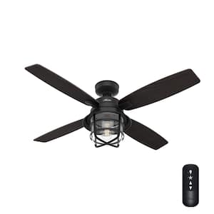 Port Royale 52 in. LED Indoor/Outdoor Natural Iron Ceiling Fan with Light and Remote