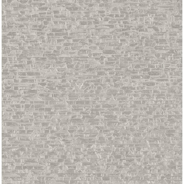A-Street Prints Belvedere Grey Faux Slate Grey Wallpaper Sample