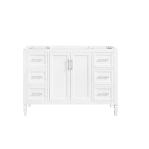 Stockham 48 in. W x 21.5 in. D x 34 in. H Bath Vanity Cabinet without Top in White