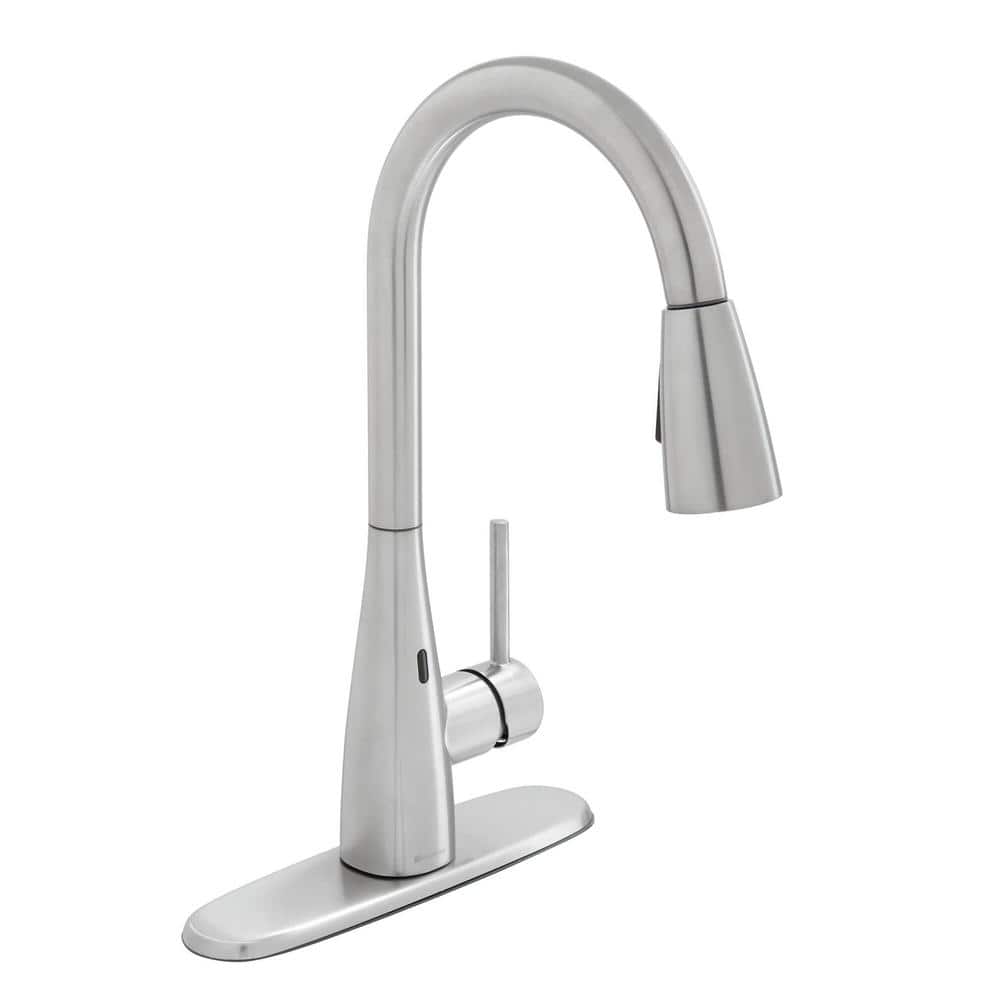 Glacier Bay Vazon Touchless Single Handle Pull-Down Sprayer Kitchen Faucet in Stainless Steel